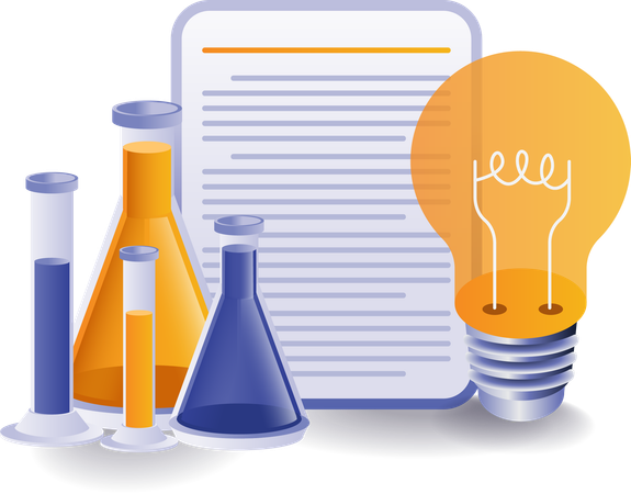 Creative ideas for school laboratory analysis  Illustration