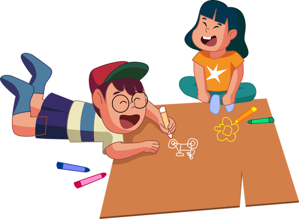 Creative Kids Drawing  Illustration