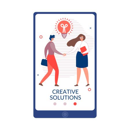 Creative solution using mobile application Illustration