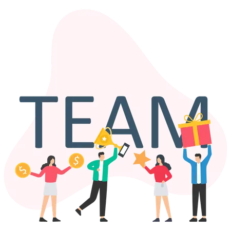 Creative team working together  Illustration