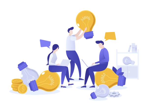 Creative Teamwork  Illustration