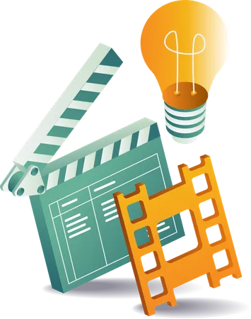 Creative video with editing idea  Illustration