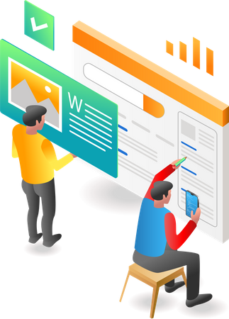 Creative web designing team  Illustration