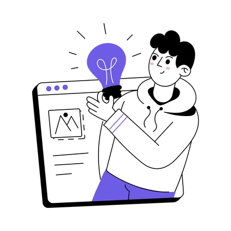 Creative Web developed by team  Illustration