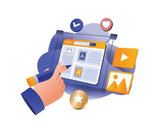 Creative website developer layouts  Illustration