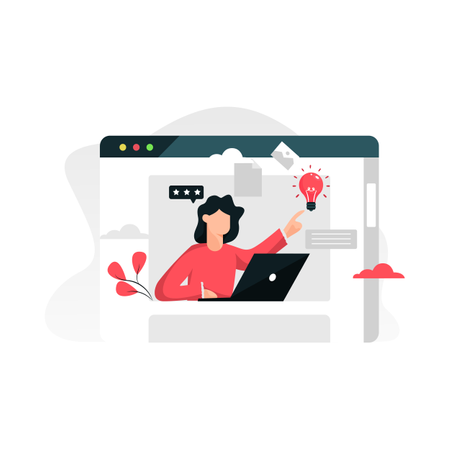 Creative website development  Illustration