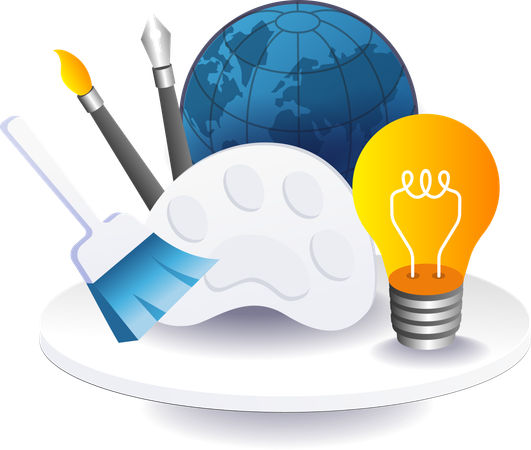 Creative world ideas  Illustration