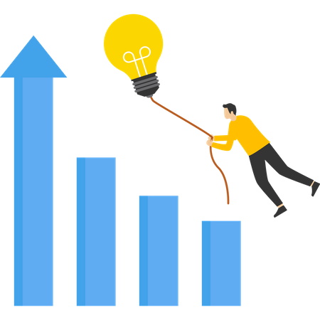 Creativity of a businessman  Illustration