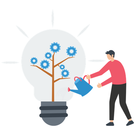 Creativity to create new idea  Illustration