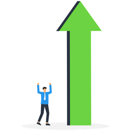 Hacer crecer el negocio aumentar las ventas  Ilustración