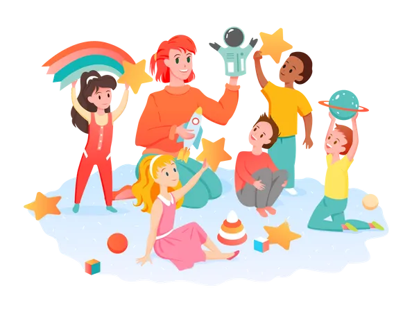 Ecole maternelle  Illustration