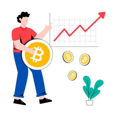 Crecimiento de bitcoin  Ilustración