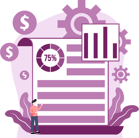 Crecimiento de los beneficios empresariales  Ilustración