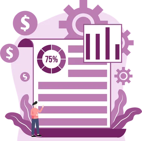 Crecimiento de los beneficios empresariales  Ilustración