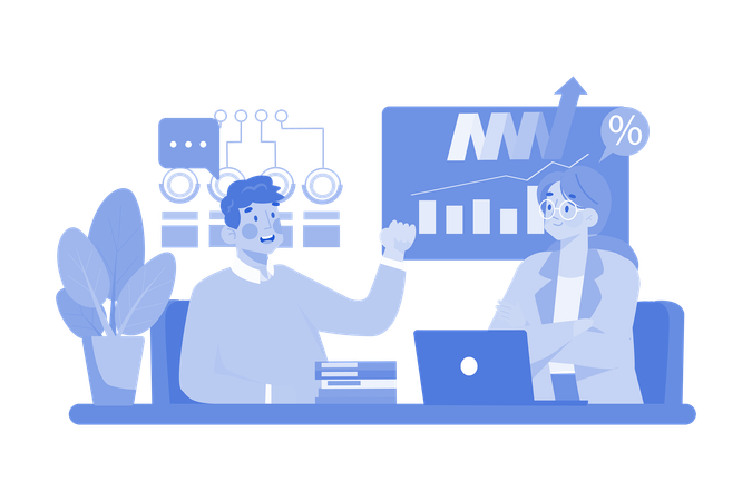 Crecimiento de la carrera empresarial  Ilustración