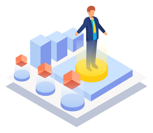 Crecimiento de la carrera empresarial  Ilustración