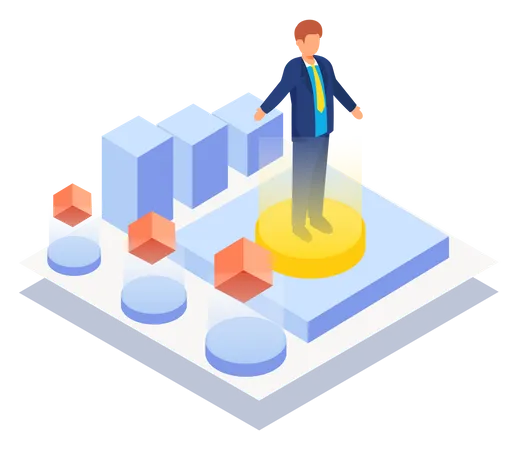 Crecimiento de la carrera empresarial  Ilustración