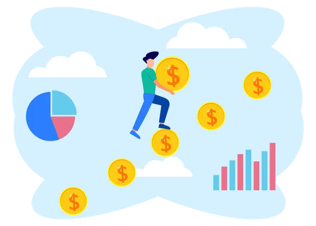 Crecimiento de inicio de negocios  Illustration