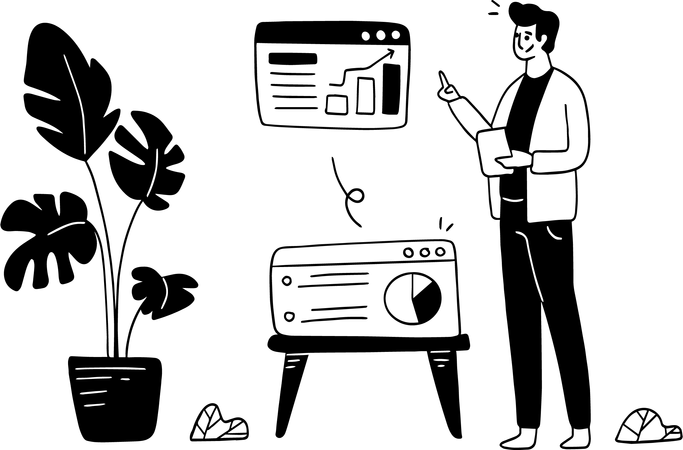 Crecimiento del rendimiento de ventas  Ilustración