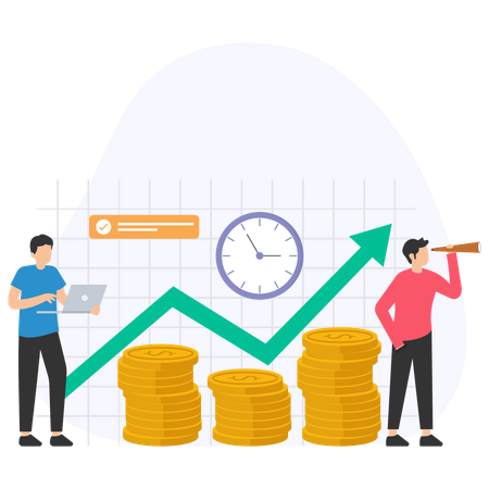 Crecimiento económico empresarial  Ilustración