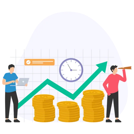 Crecimiento económico empresarial  Ilustración