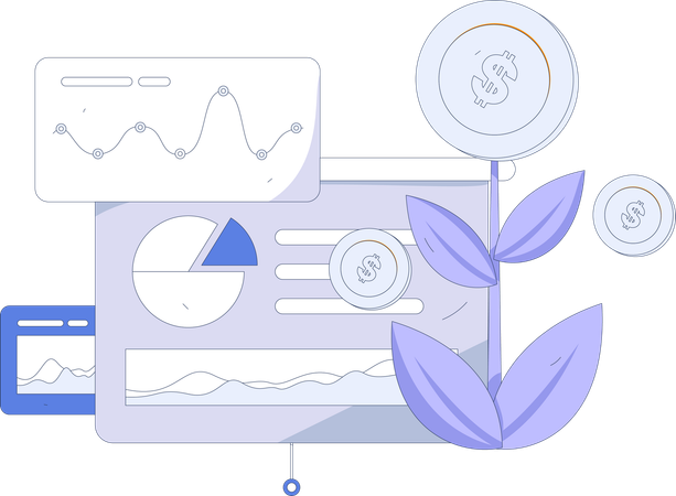 Crecimiento financiero  Ilustración