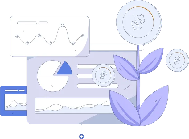 Crecimiento financiero  Ilustración