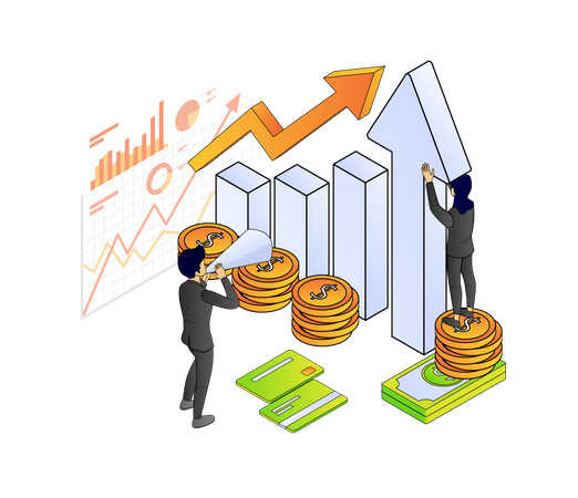 Crecimiento financiero  Illustration