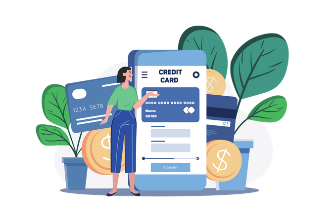 Credit card application  Illustration