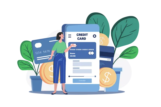 Credit card application  Illustration