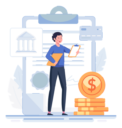 Credit card application  Illustration