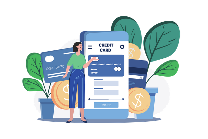 Credit card application  Illustration