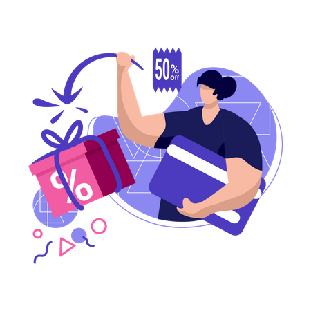 Credit card cashback  Illustration