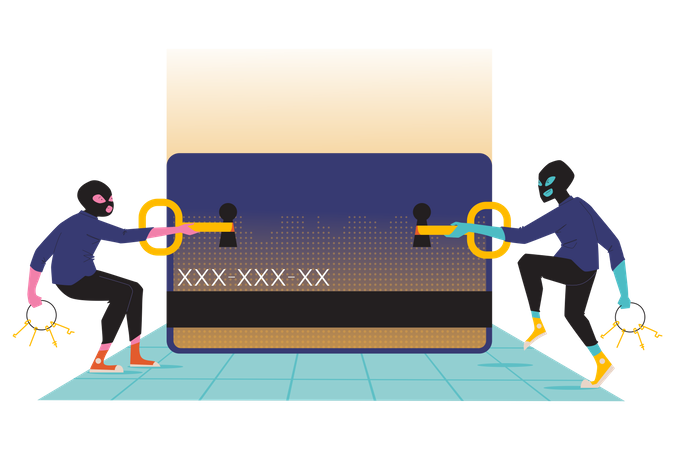 Credit card data stealing  Illustration