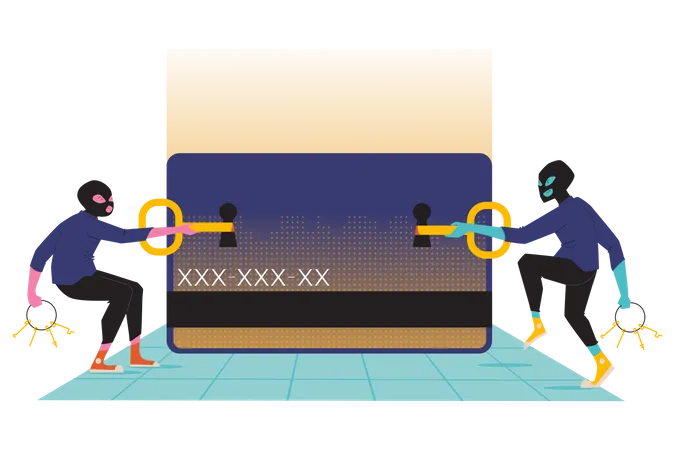 Credit card data stealing  Illustration