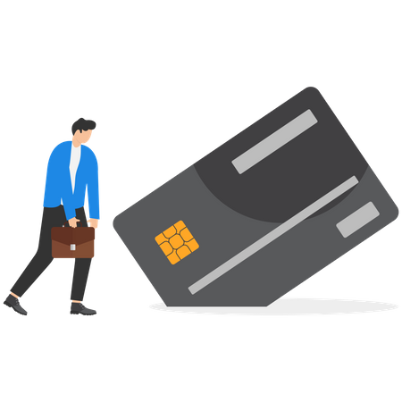 Credit card debt Illustration