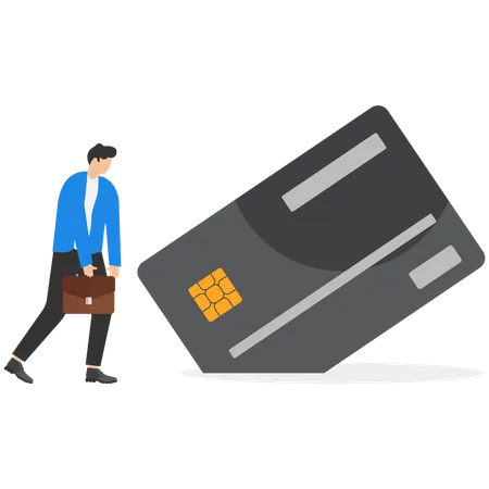 Credit card debt Illustration