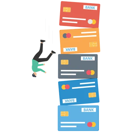Credit card debt  Illustration