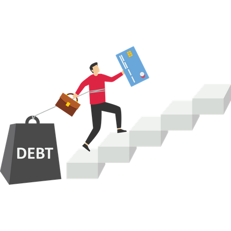 Credit card debt has stalled progress  Illustration