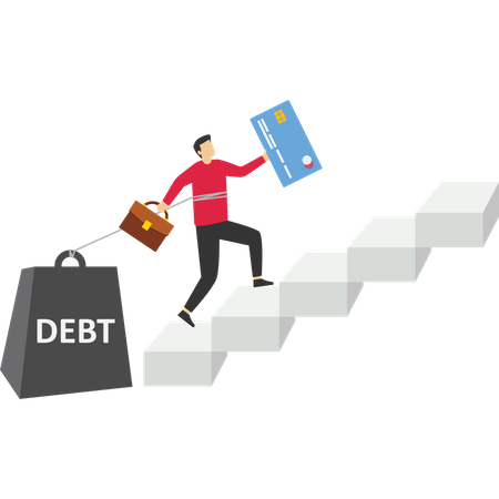 Credit card debt has stalled progress  Illustration