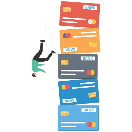 Credit card debt  Illustration