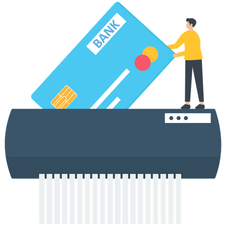 Credit card debt problem  Illustration