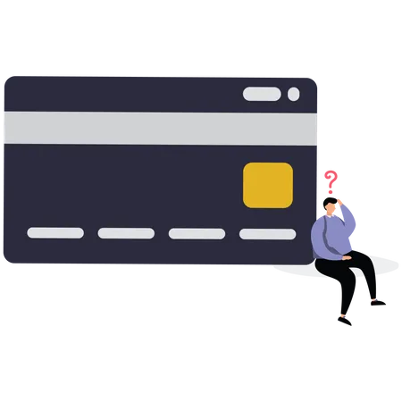 Credit card debt problem  Illustration