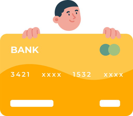 Credit Card for Cashless Payment  Illustration