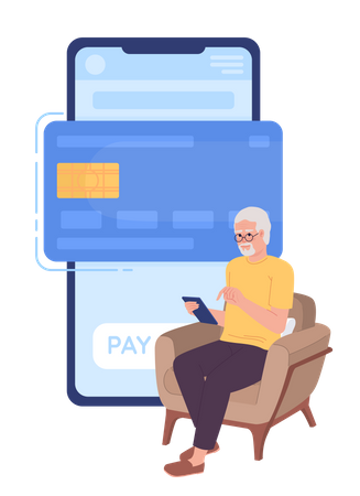 Credit card for senior Illustration