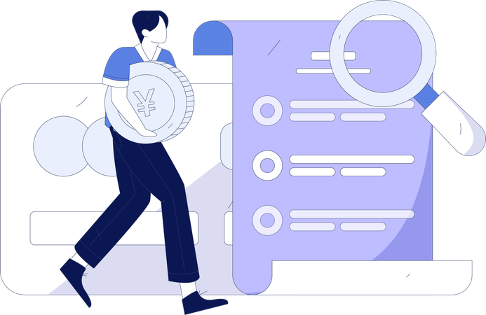 Credit card history  Illustration