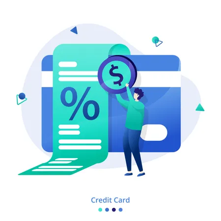 Credit card interest Illustration