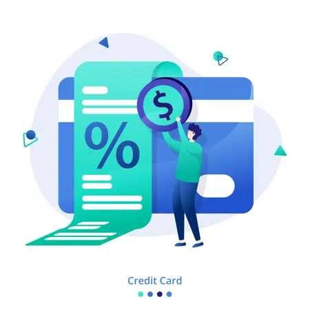 Credit card interest  Illustration