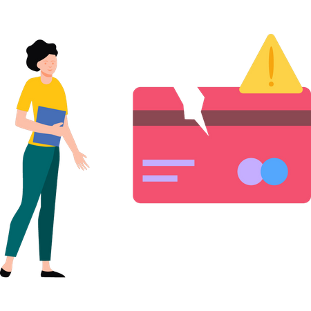Credit card is broken  Illustration