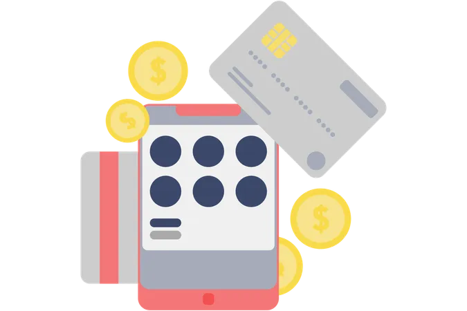 Credit card online payment  Illustration